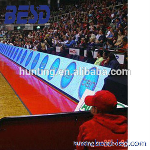 High resolution Basketball Gymnasium advertising led P10 indoor stadium perimeter led display